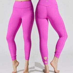 Free People Solid Wave Rider Athletic 7/8 Leggings Pink Magenta Barbiecore Small